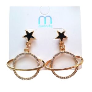 Planet Star World Crystal Earrings